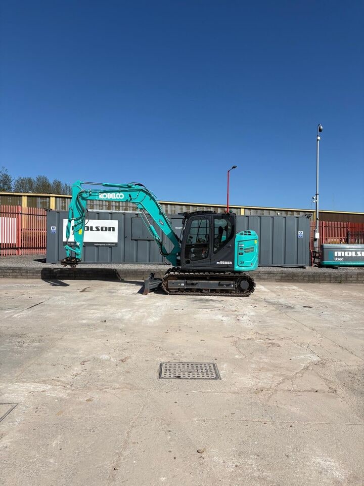 2024 Kobelco SK85MSR-7 DZ mini excavator, side profile view 2024 Kobelco SK85MSR-7 DZ mini excavator, side profile view