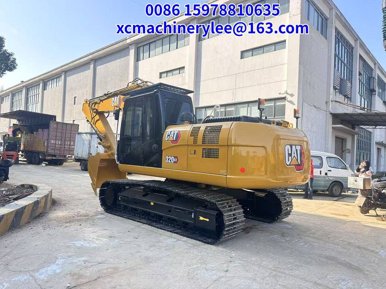 2024 Caterpillar 320GC crawler excavator, rear three-quarter view