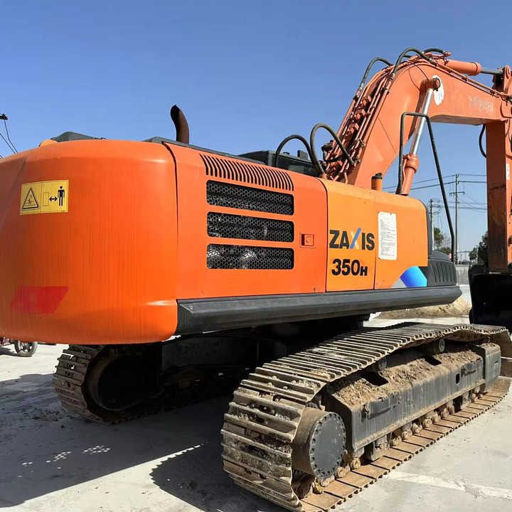 2021 Hitachi Zaxis 350H crawler excavator, rear three-quarter view 2021 Hitachi Zaxis 350H crawler excavator, rear three-quarter view