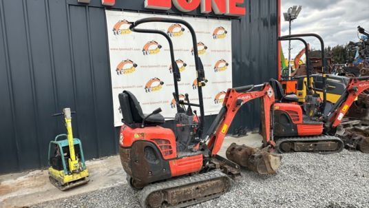 2018 Kubota K008-3 mini excavator, rear three-quarter view 2018 Kubota K008-3 mini excavator, rear three-quarter view