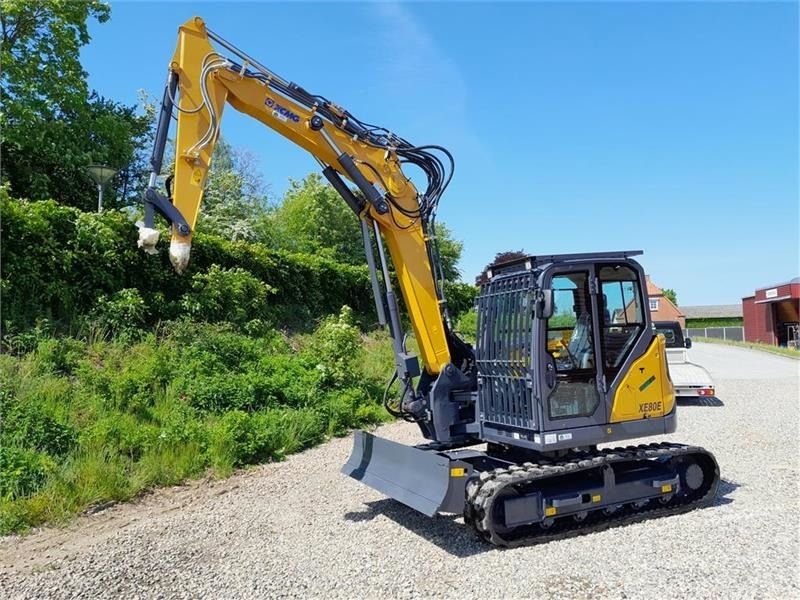 2022 XCMG XE80E crawler excavator, side view