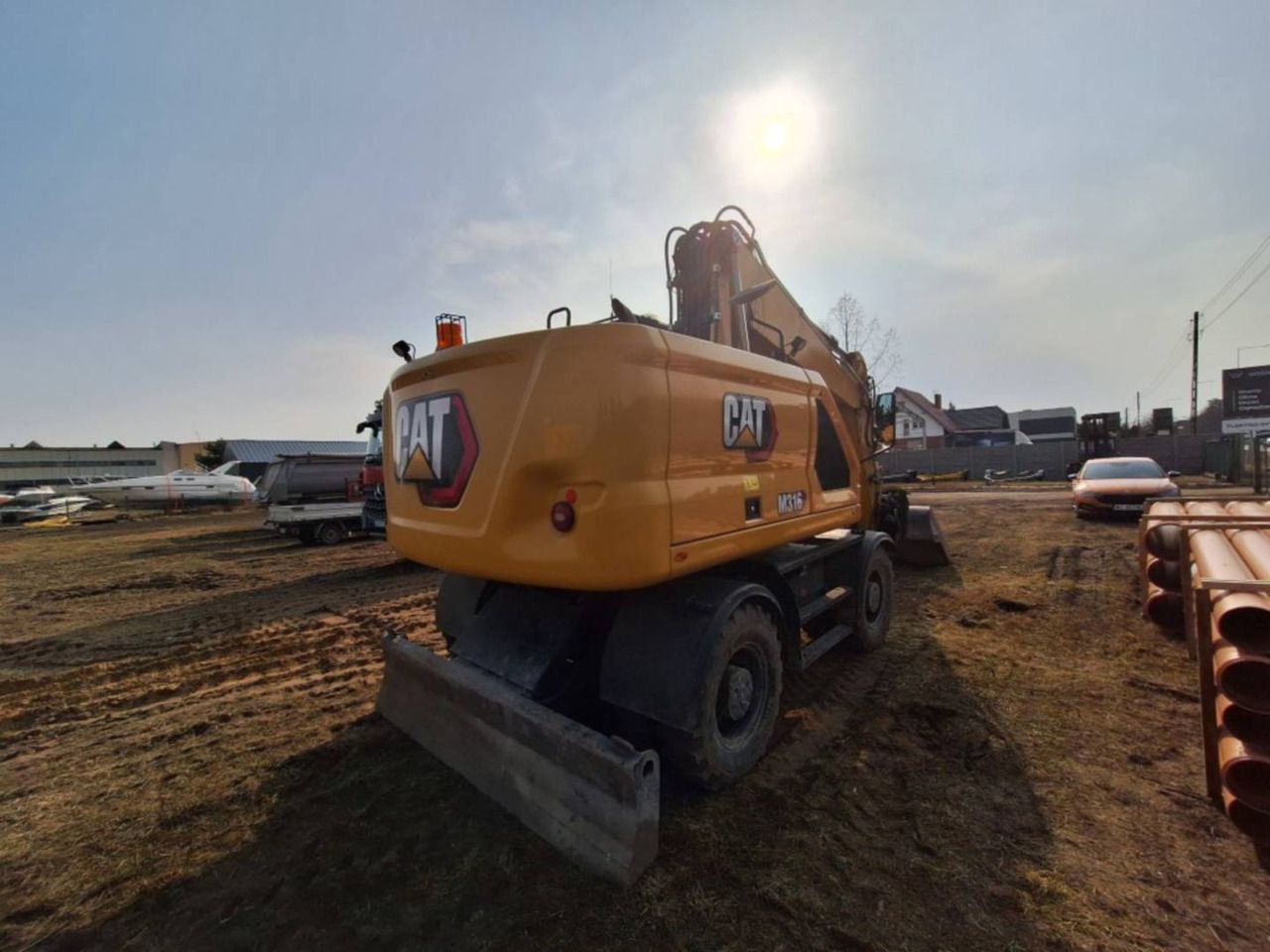 2021 Caterpillar M316 wheel excavator rear view 2021 Caterpillar M316 wheel excavator rear view