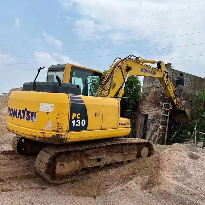 2016 Komatsu PC130-7 crawler excavator, rear three-quarter view