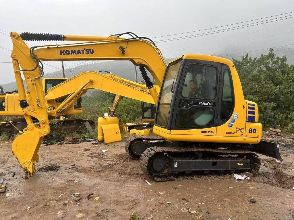 2025 Komatsu PC60 mini excavator, side view 2025 Komatsu PC60 mini excavator, side view