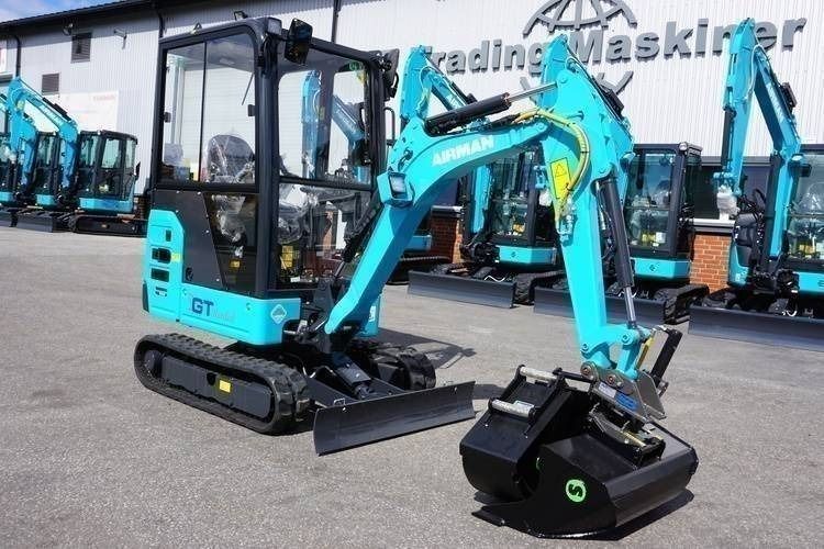 2023 Airman AX19-7 mini excavator, front three-quarter view
