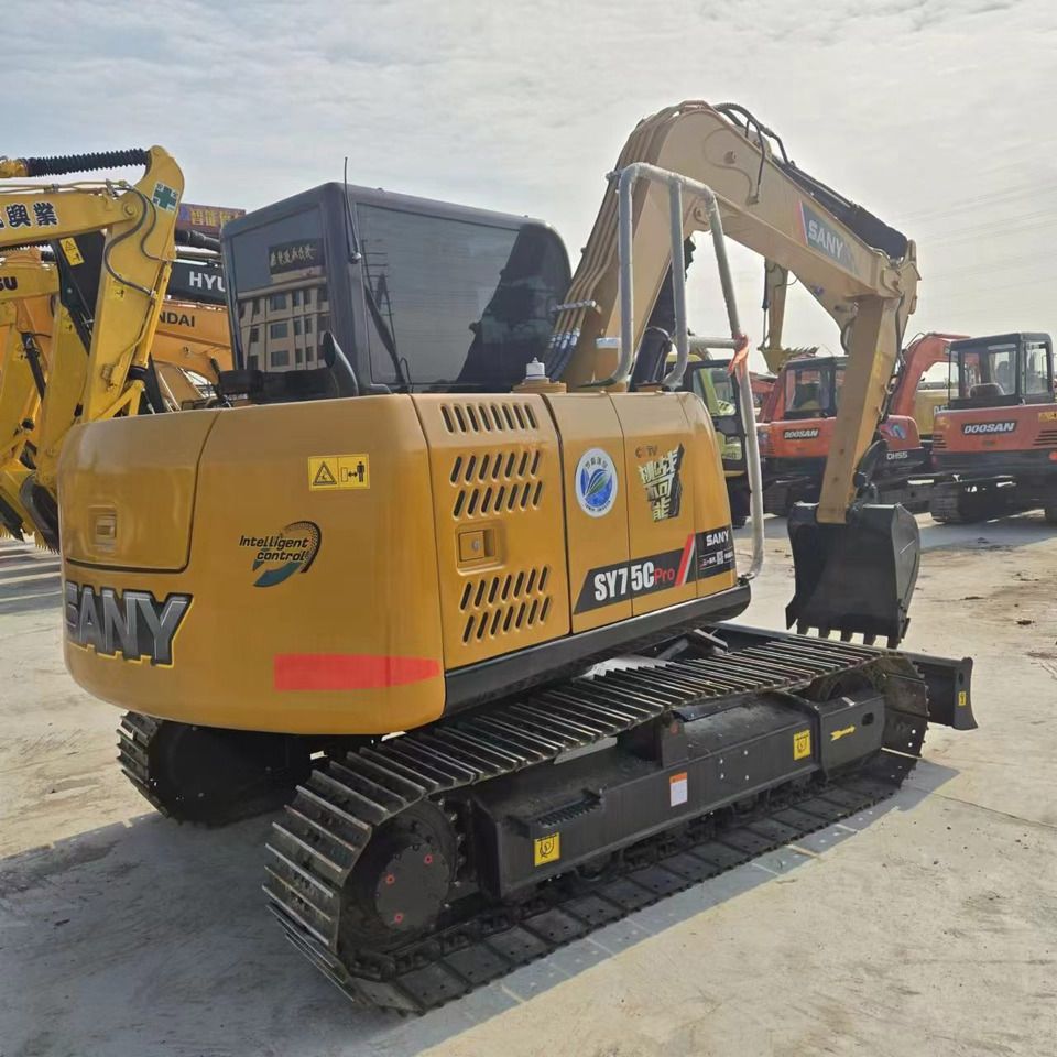 2024 Sany SY75C Pro mini excavator, rear three-quarter view 2024 Sany SY75C Pro mini excavator, rear three-quarter view