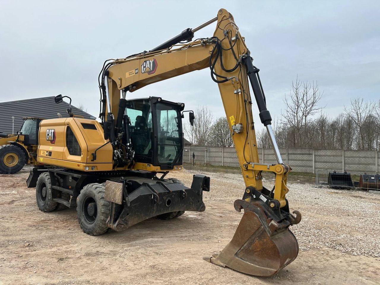 2021 Caterpillar M314 wheel excavator, side profile view 2021 Caterpillar M314 wheel excavator, side profile view