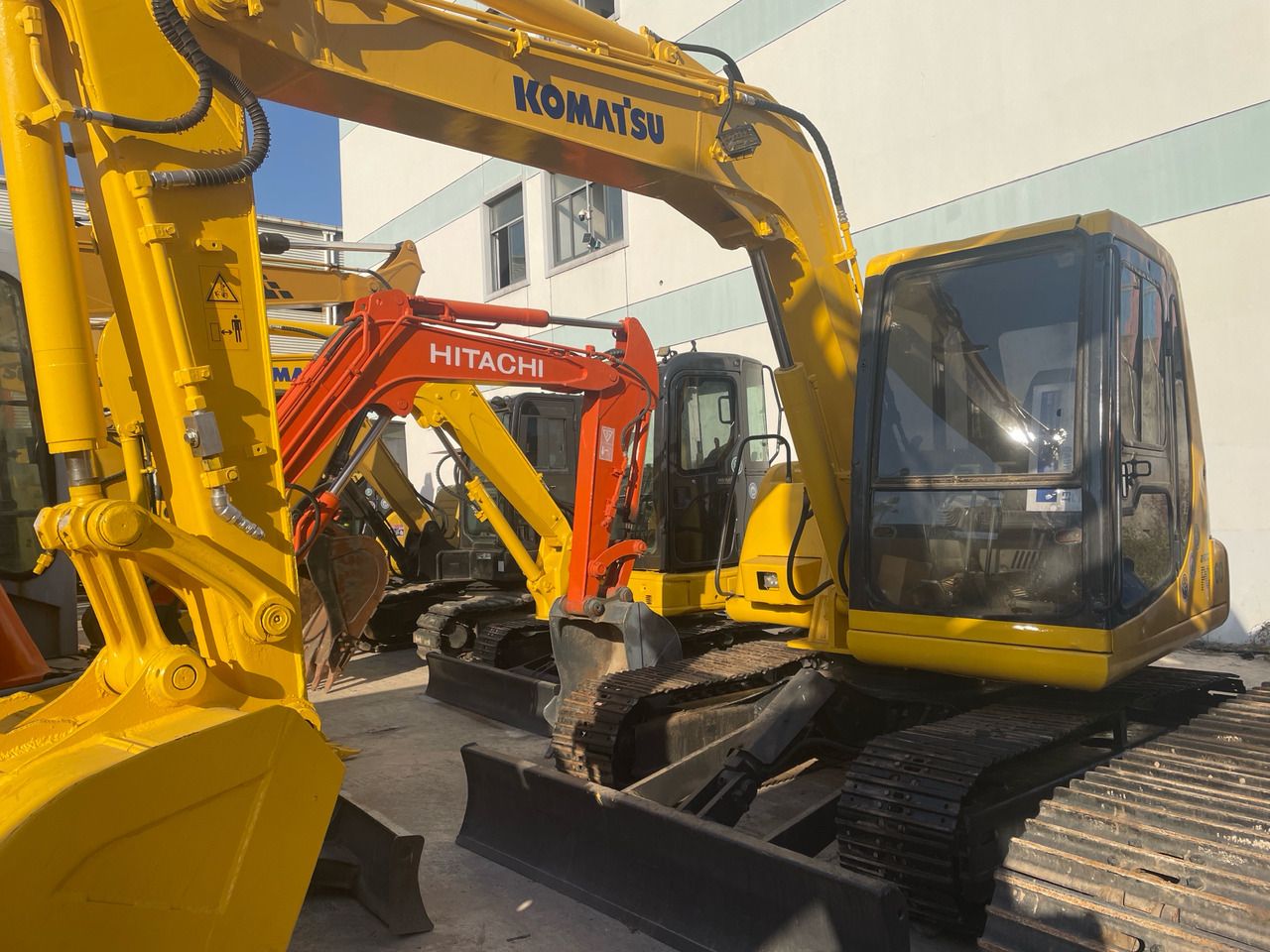 2020 Komatsu PC60 crawler excavator, front three-quarter view