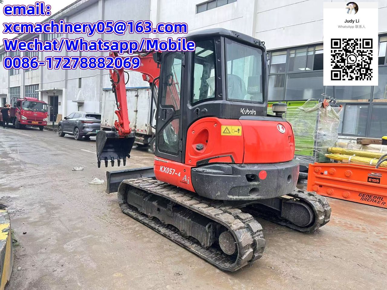 2023 Kubota KX057-4 mini excavator, rear three-quarter view 2023 Kubota KX057-4 mini excavator, rear three-quarter view