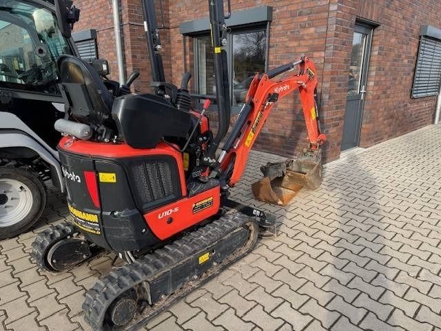 2023 Kubota U10-5 mini excavator, rear three-quarter view 2023 Kubota U10-5 mini excavator, rear three-quarter view