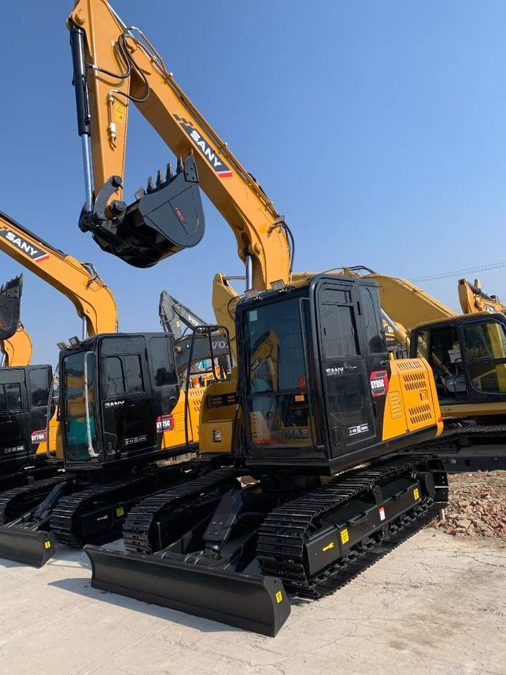 2025 Sany SY95C crawler excavator, front three-quarter view