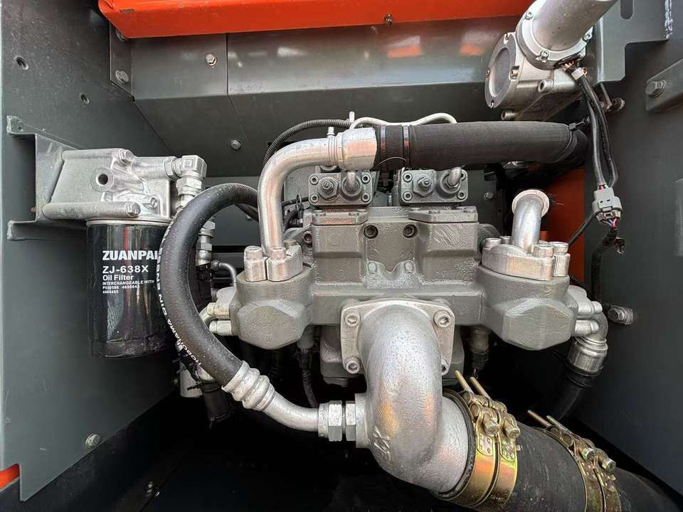 Hitachi ZX200-3 crawler excavator engine compartment detail Hitachi ZX200-3 crawler excavator engine compartment detail