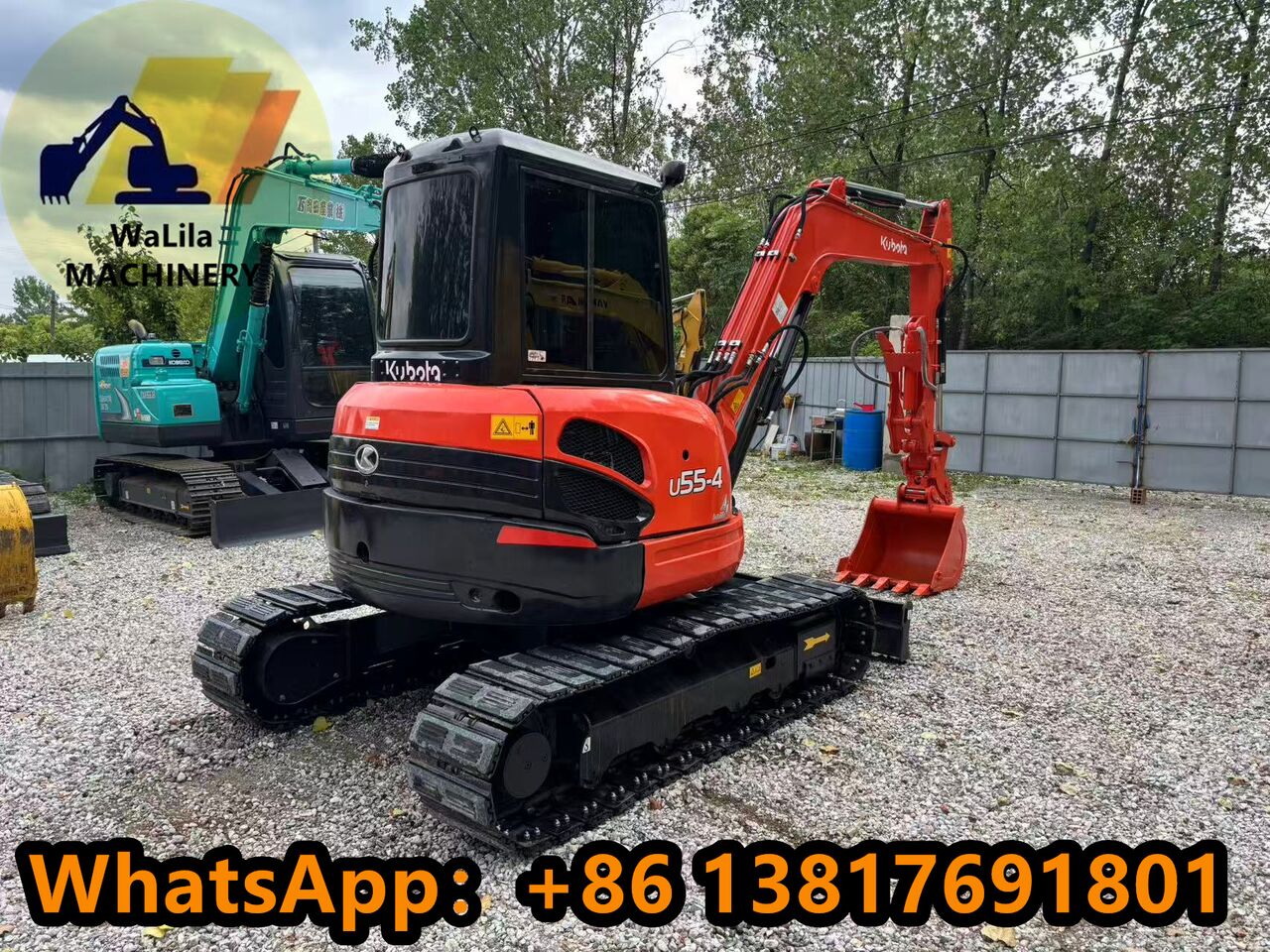 2024 Kubota U55-4 mini excavator, rear three-quarter view 2024 Kubota U55-4 mini excavator, rear three-quarter view