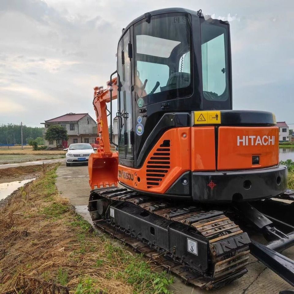 Hitachi ZX50U mini excavator, rear three-quarter view