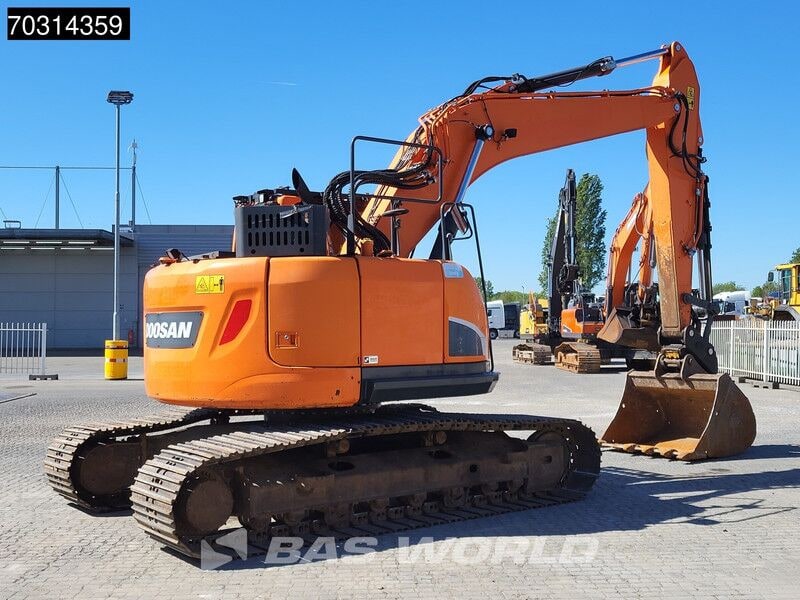 2020 Doosan DX235LCR-5 crawler excavator, rear three-quarter view 2020 Doosan DX235LCR-5 crawler excavator, rear three-quarter view
