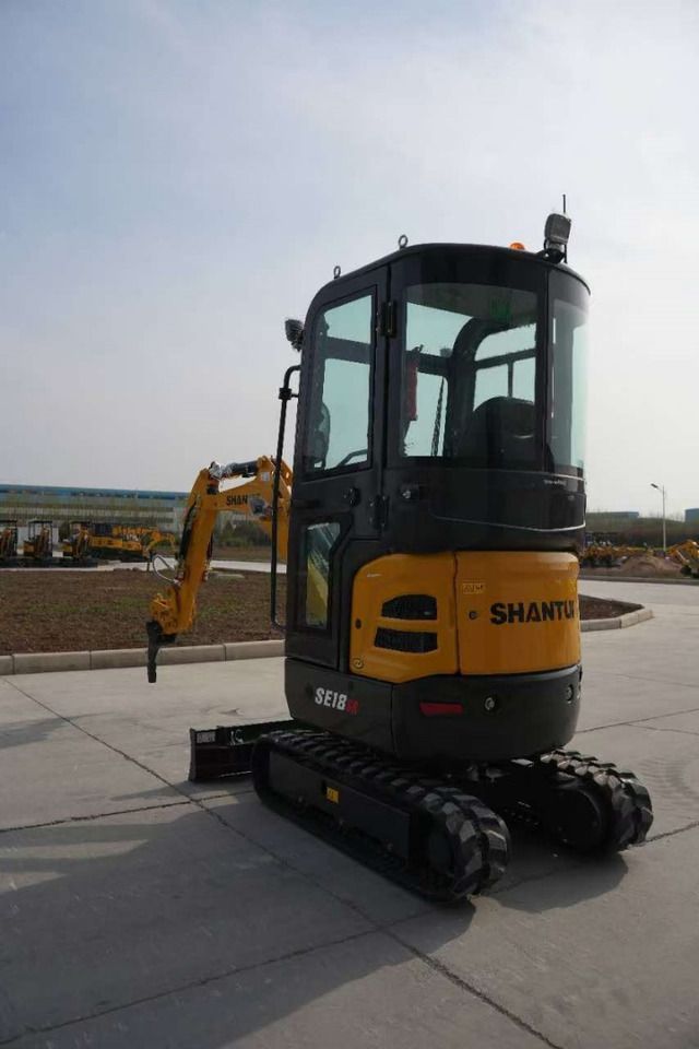 2026 Shantui SE18SR mini excavator rear three-quarter view