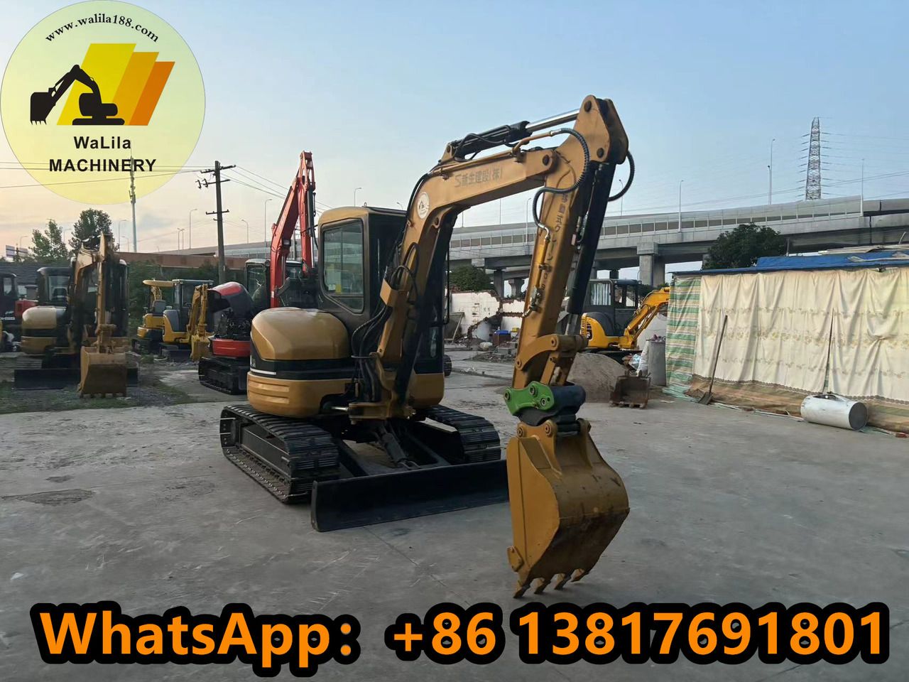 2010 Caterpillar 304CCR mini excavator, front three-quarter view