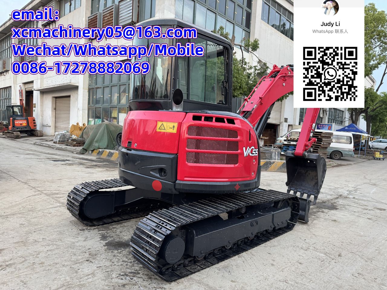 2023 Yanmar VIO55 mini excavator rear three-quarter view 2023 Yanmar VIO55 mini excavator rear three-quarter view
