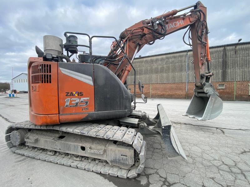 2022 Hitachi Zaxis 135US crawler excavator, rear three-quarter view