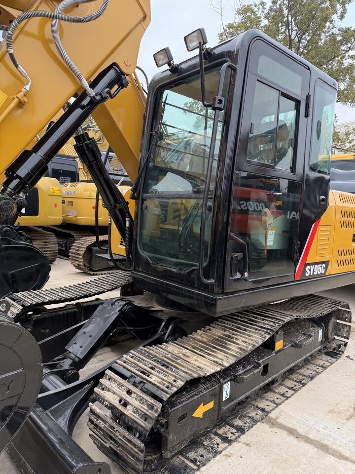 2025 Sany SY95C mini excavator, side view of cab