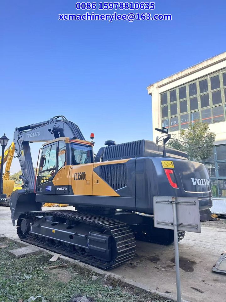 2024 Volvo EC350D crawler excavator, rear three-quarter view
