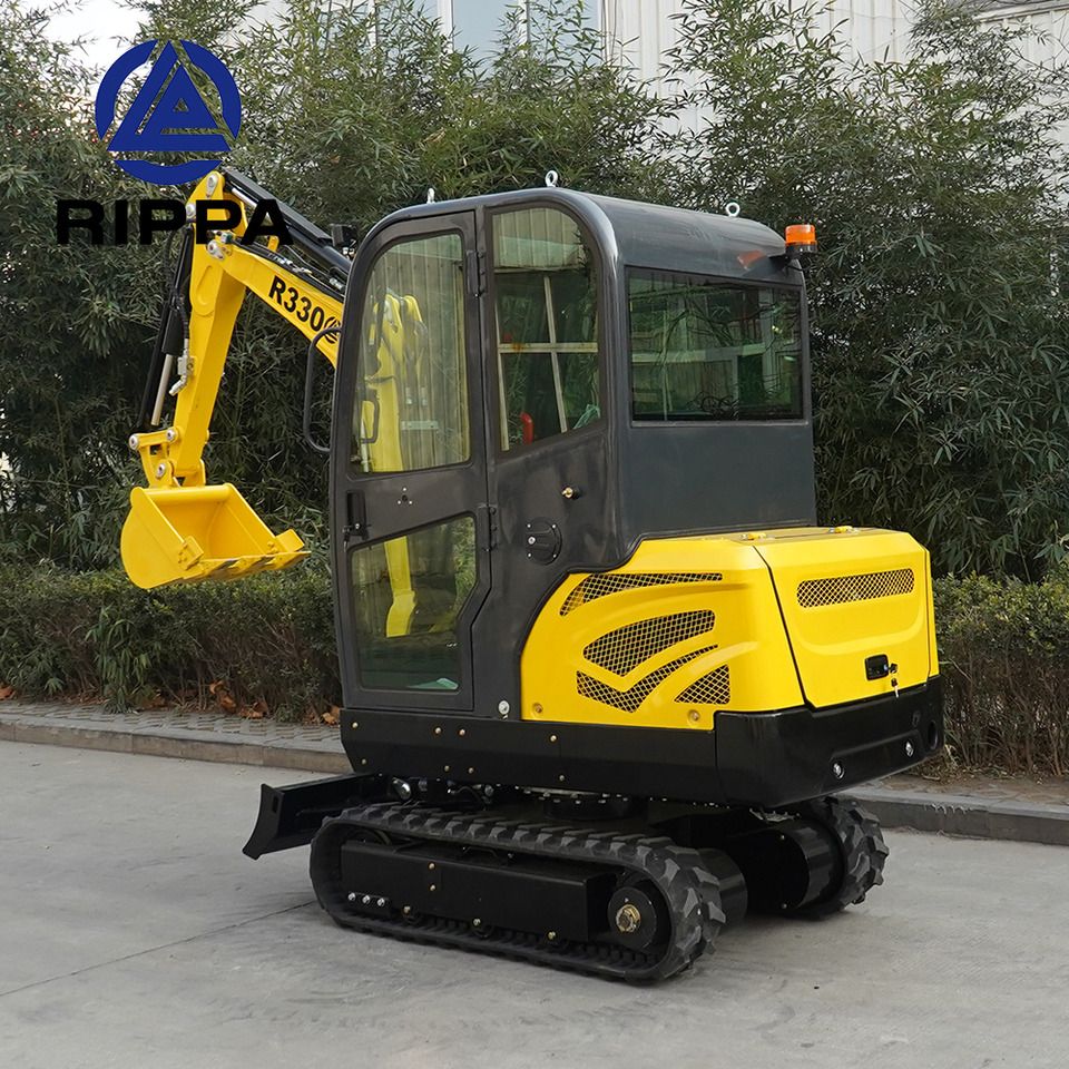 2026 Rippa R330 mini excavator, rear three-quarter view 2026 Rippa R330 mini excavator, rear three-quarter view