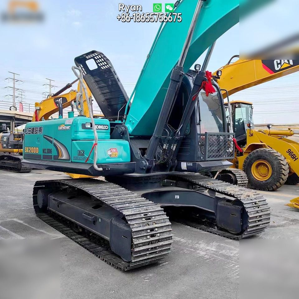2021 Kobelco SK200D crawler excavator, rear three-quarter view