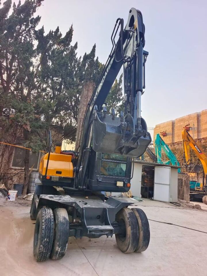 2024 Hyundai HW 60 wheel excavator, front view