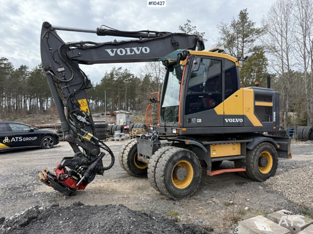 2018 Volvo EW160E wheel excavator, side view 2018 Volvo EW160E wheel excavator, side view