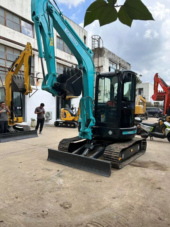 2023 Kobelco SK55SR mini excavator, front three-quarter view