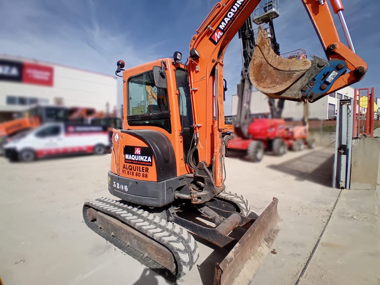 2019 Doosan DX35Z mini excavator, side view
