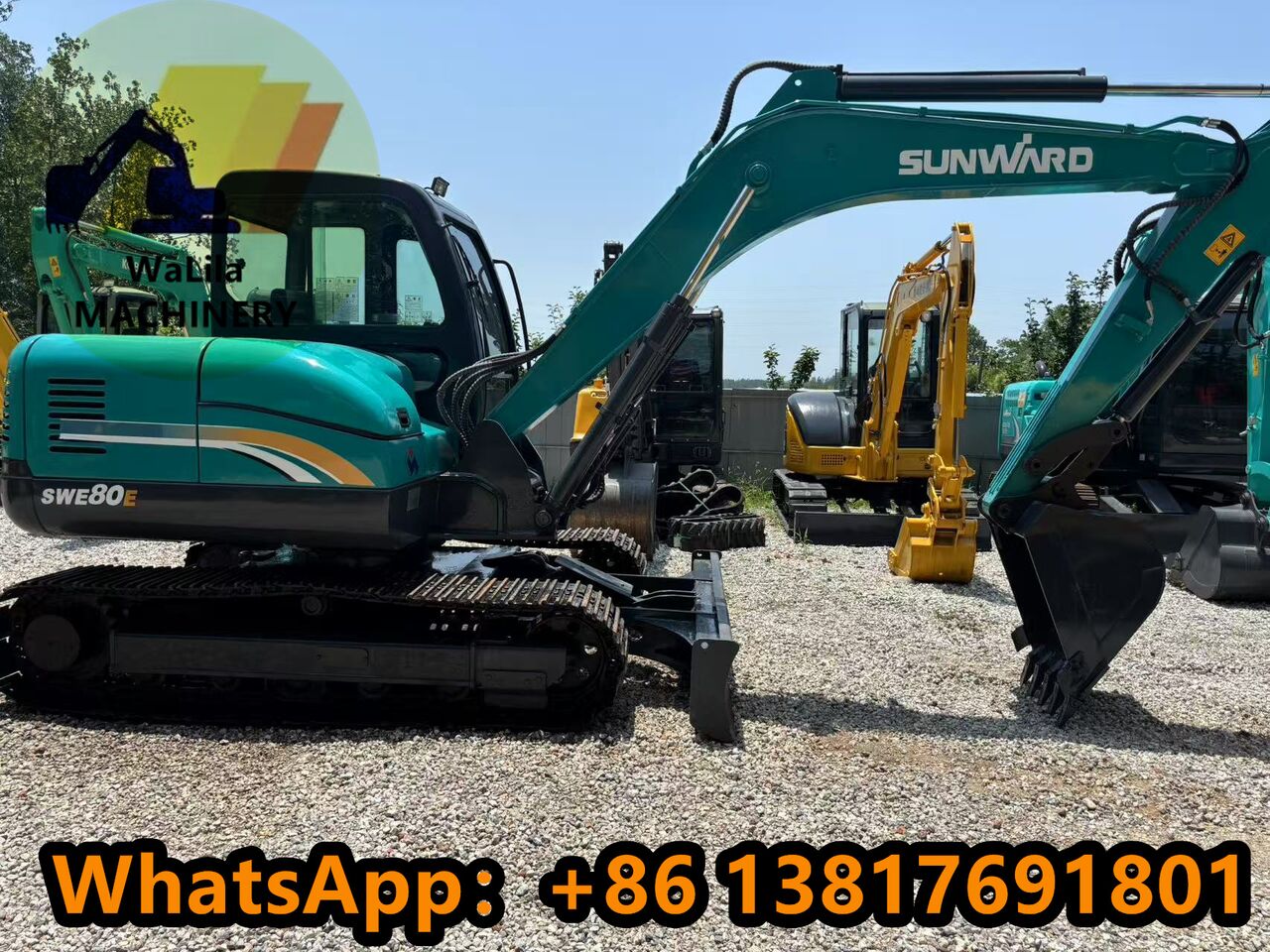 2024 Sunward SWE80E mini excavator side view