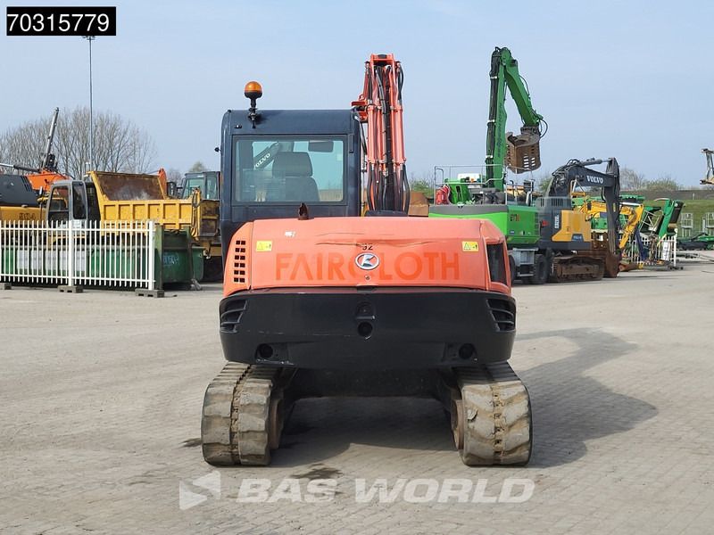 2014 Kubota KX080-4 mini excavator, rear three-quarter view