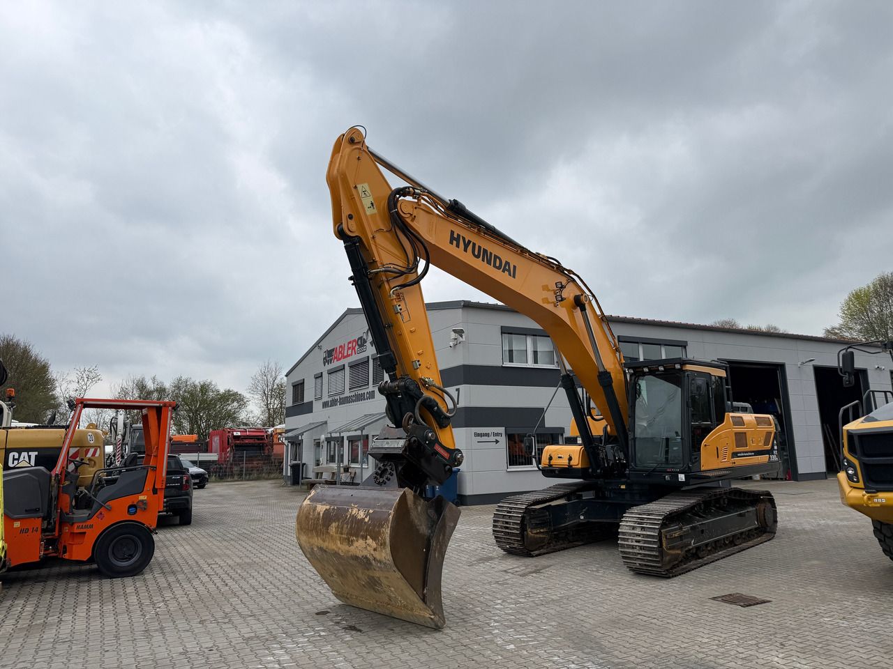 2017 Hyundai HX330 NL crawler excavator, front three-quarter view 2017 Hyundai HX330 NL crawler excavator, front three-quarter view