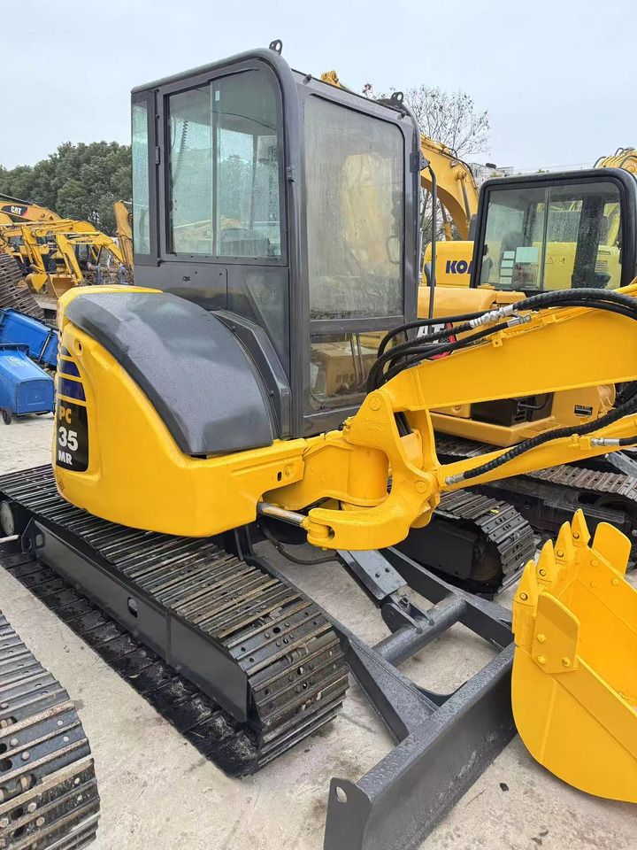 2020 Komatsu PC35MR mini excavator, rear three-quarter view