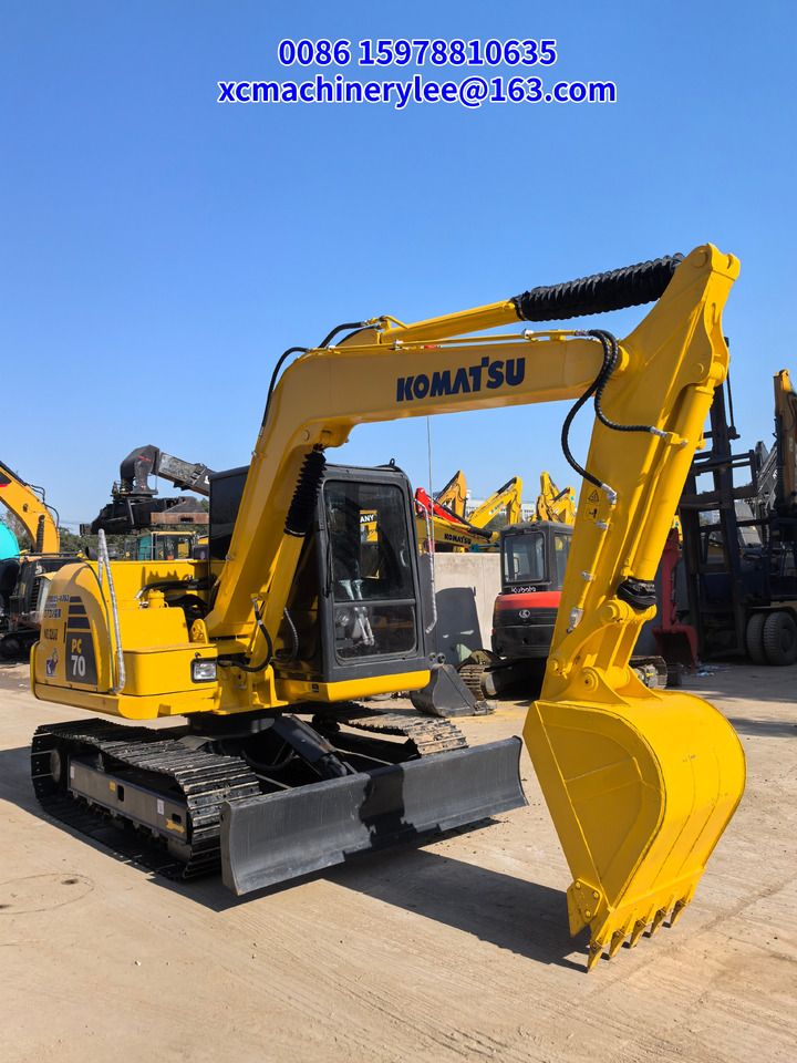 2024 Komatsu PC70 crawler excavator, side view