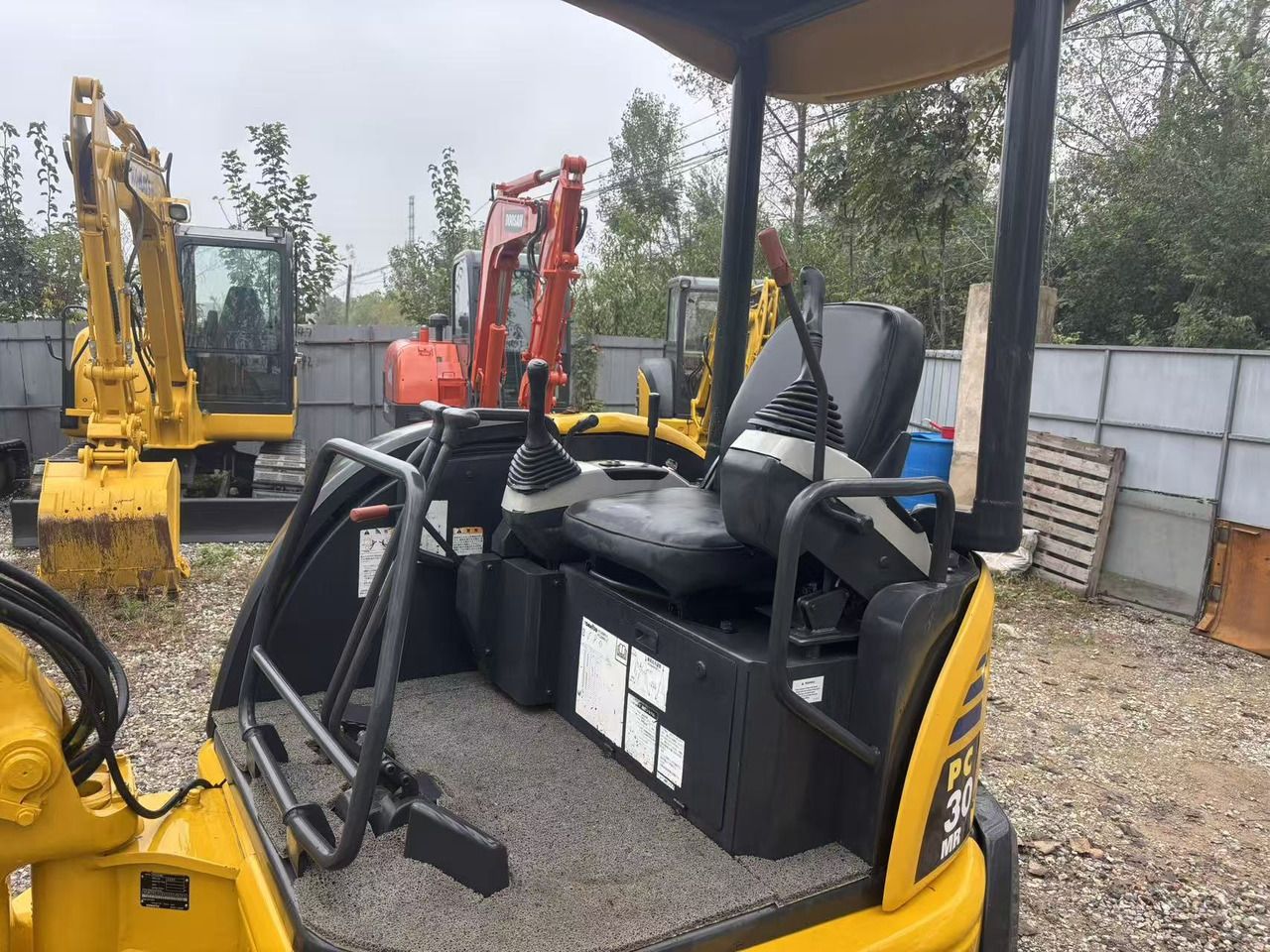 2023 Komatsu PC30MR-3 mini excavator operator station view 2023 Komatsu PC30MR-3 mini excavator operator station view