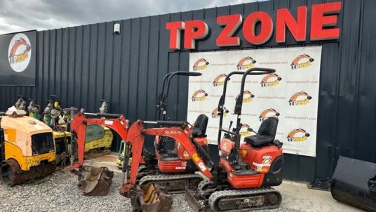 2018 Kubota K008-3 mini excavator, front three-quarter view