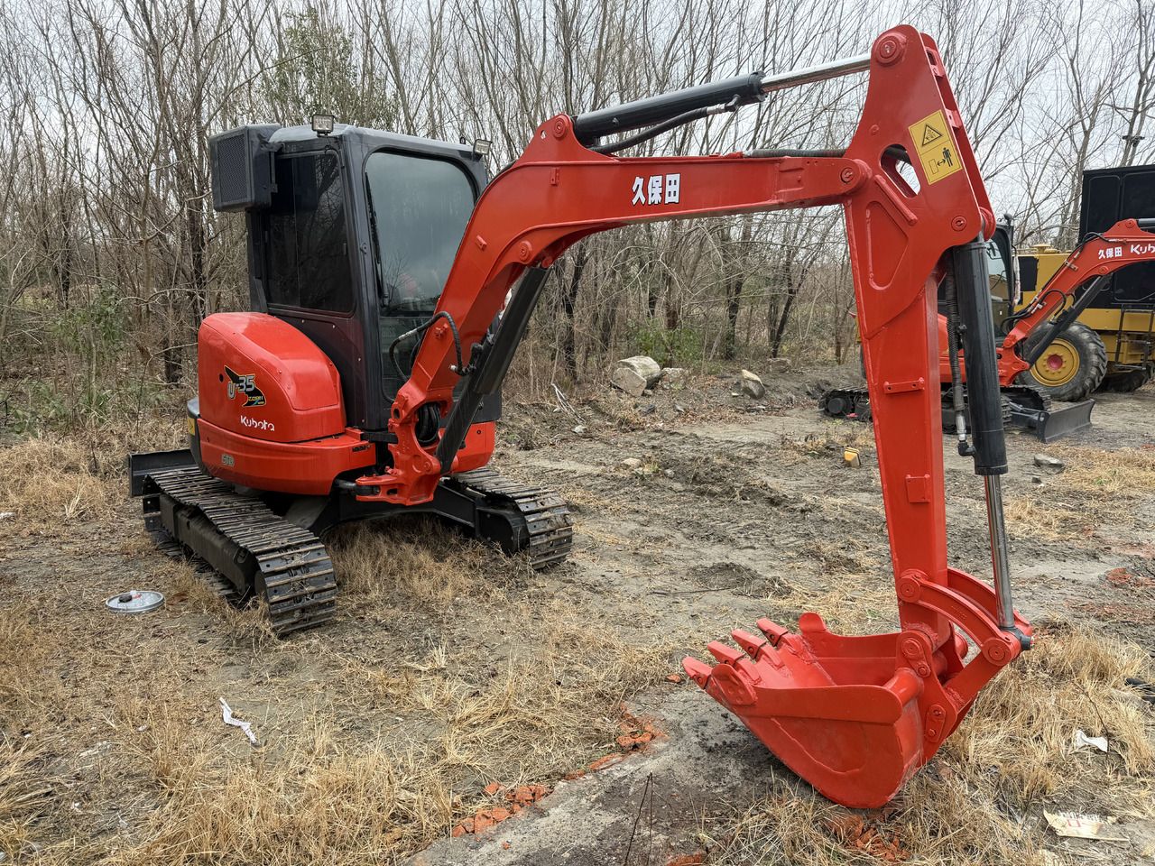 2022 Kubota U35 mini excavator, side view