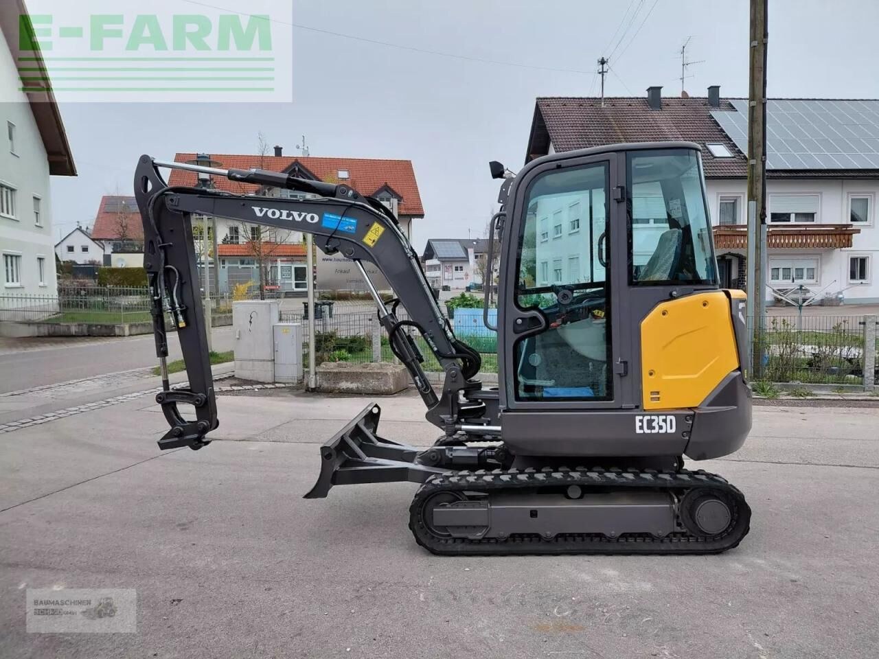 2017 Volvo EC35D mini excavator, side view