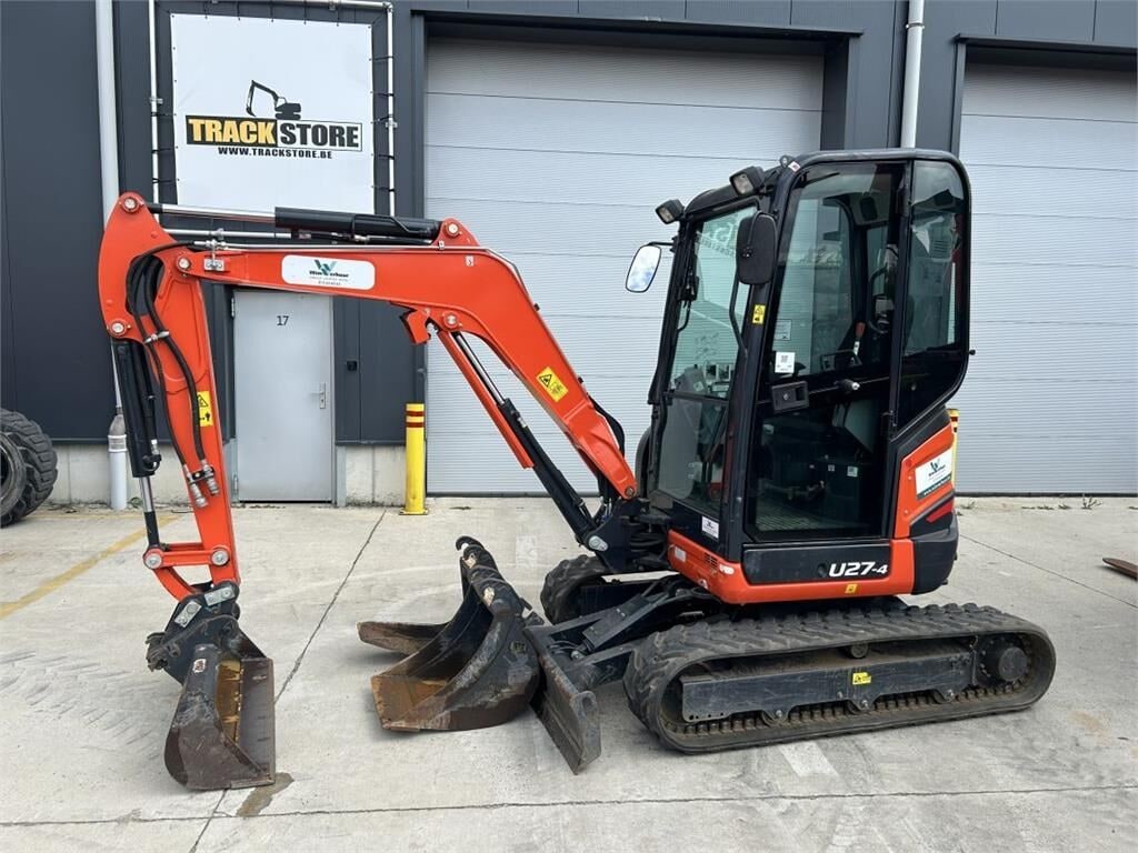 2024 Kubota U27-4 mini excavator, side profile view