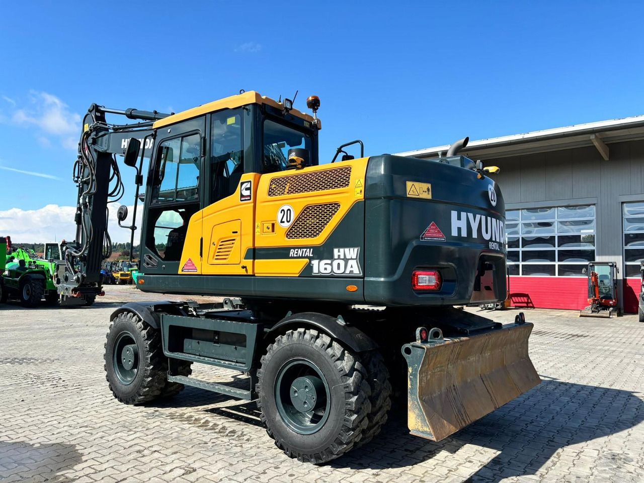 2023 Hyundai HW160A wheel excavator rear three-quarter view 2023 Hyundai HW160A wheel excavator rear three-quarter view