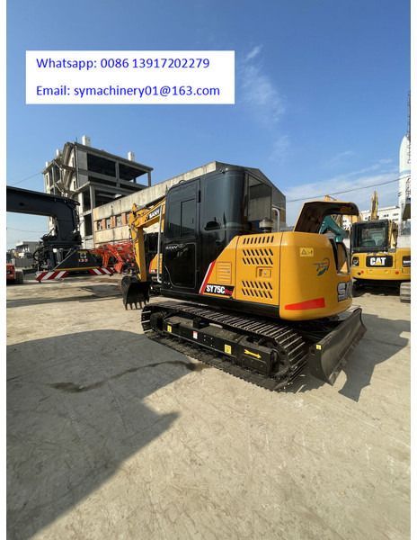 2023 Sany SY75C Pro mini excavator, rear three-quarter view 2023 Sany SY75C Pro mini excavator, rear three-quarter view