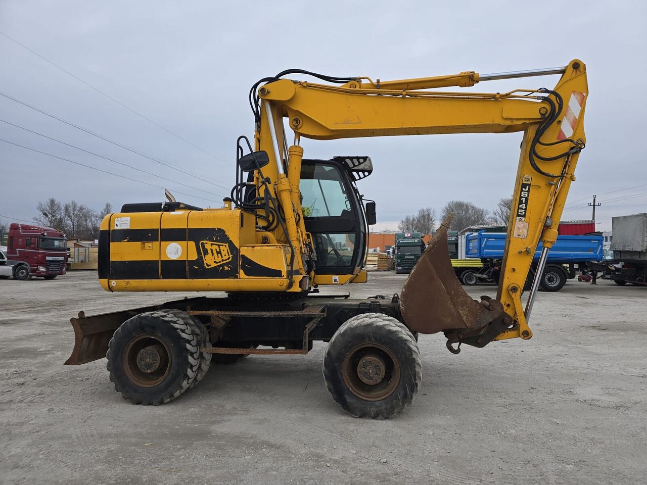 2007 JCB JS145W wheel excavator side view 2007 JCB JS145W wheel excavator side view