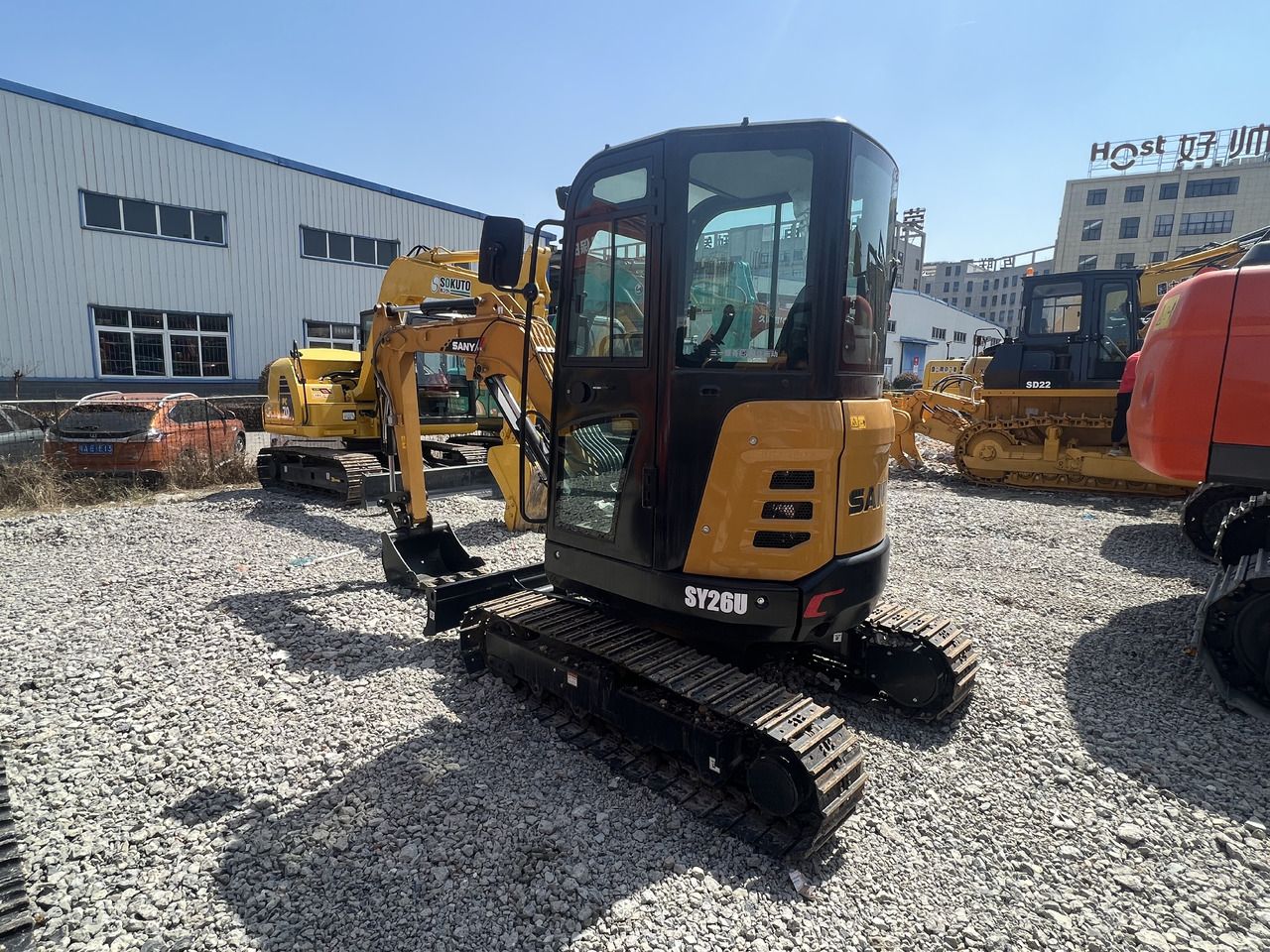 2023 Sany SY26U mini excavator, three-quarter view 2023 Sany SY26U mini excavator, three-quarter view