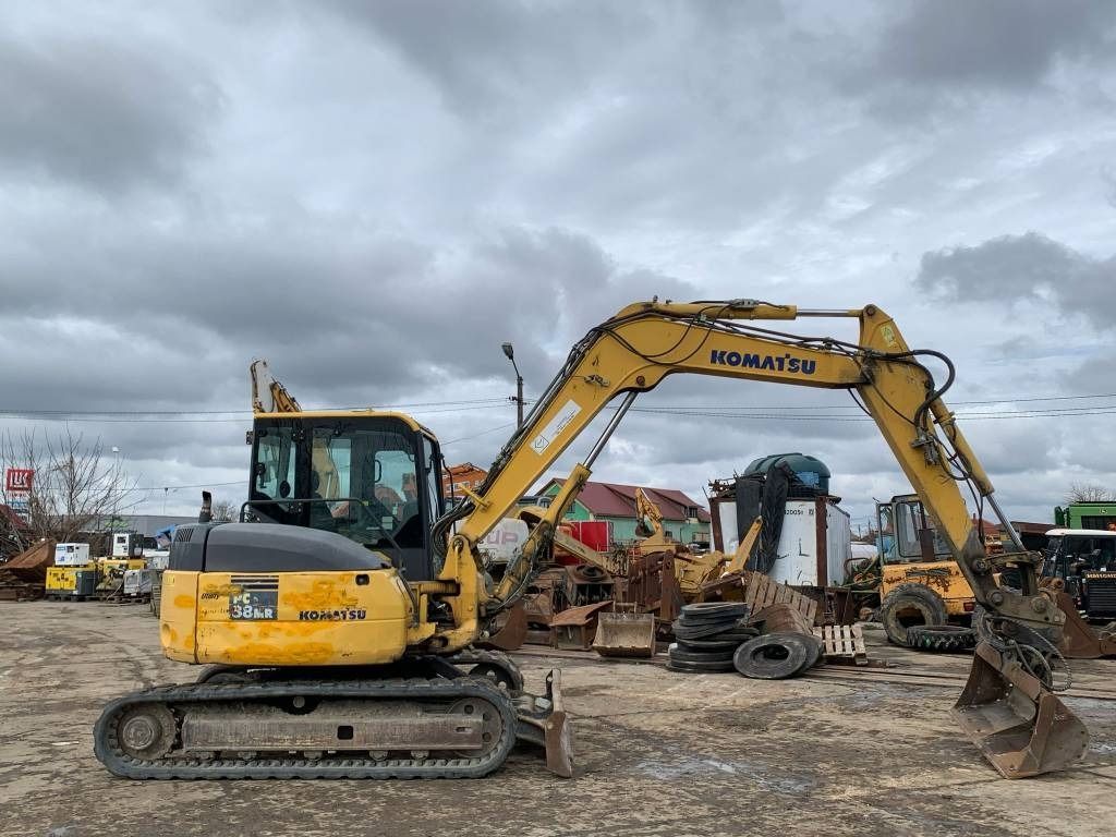 2008 Komatsu PC88MR6 mini excavator side view