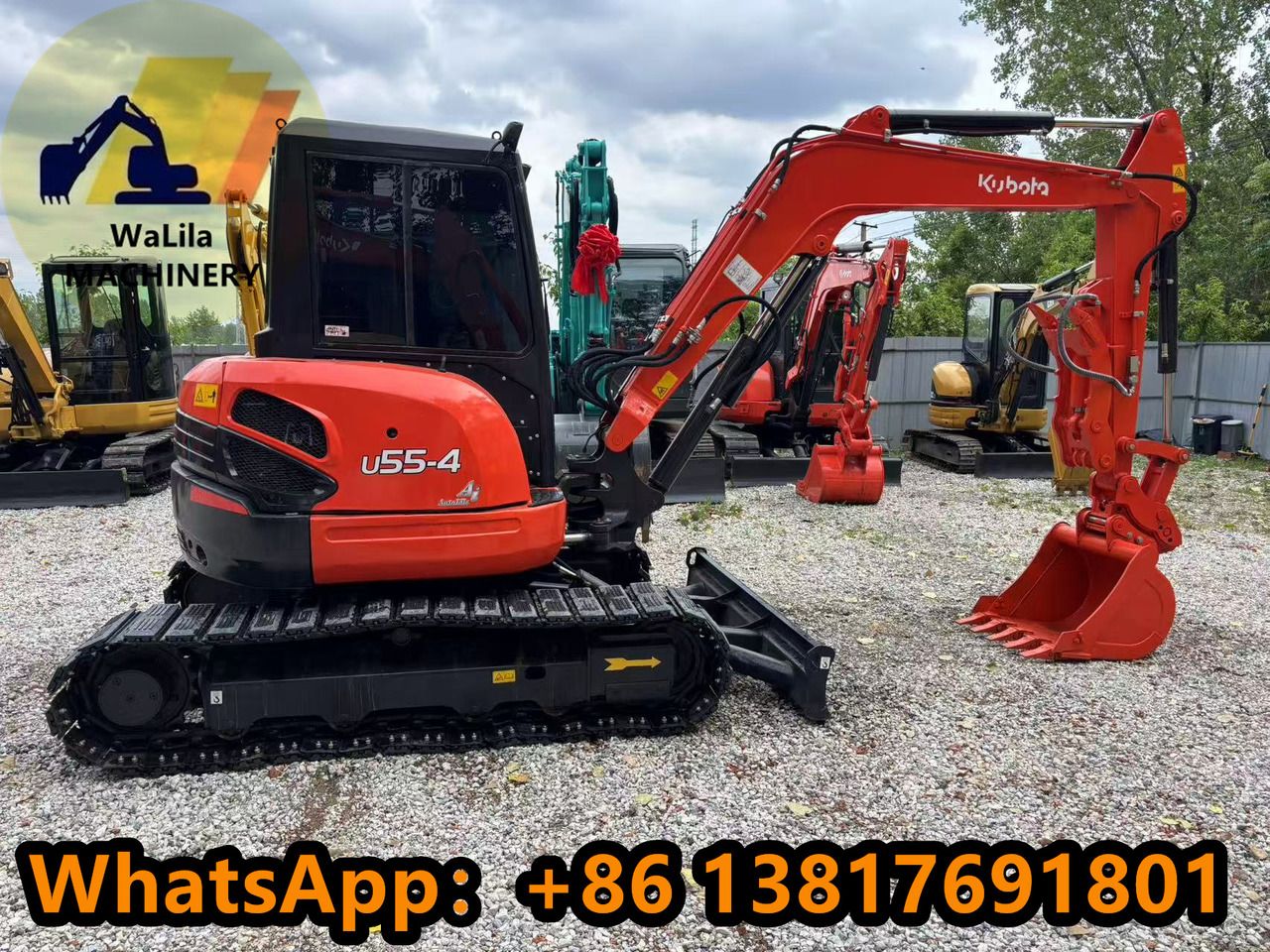 2023 Kubota U55-4 mini excavator, side view