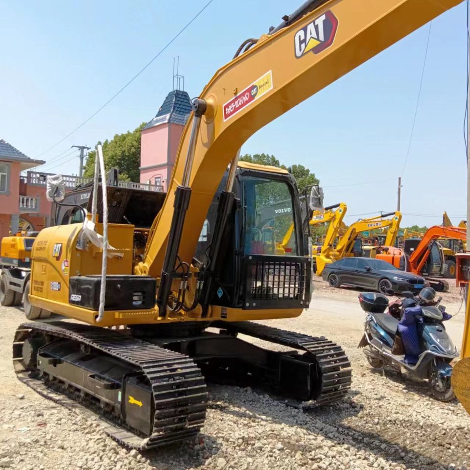 2019 Caterpillar 312D crawler excavator, rear three-quarter view