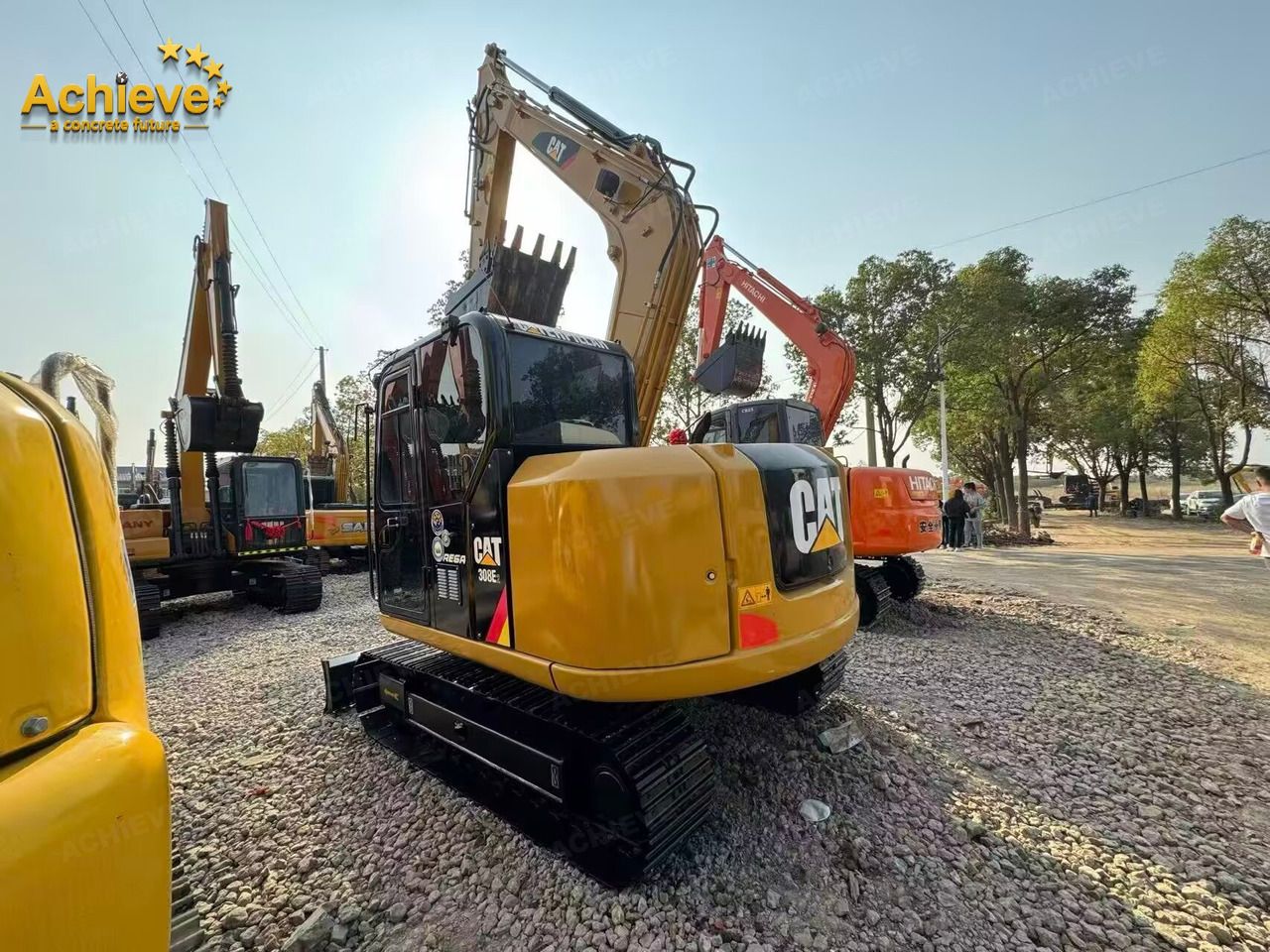 2025 Caterpillar 308E mini excavator rear three-quarter view 2025 Caterpillar 308E mini excavator rear three-quarter view