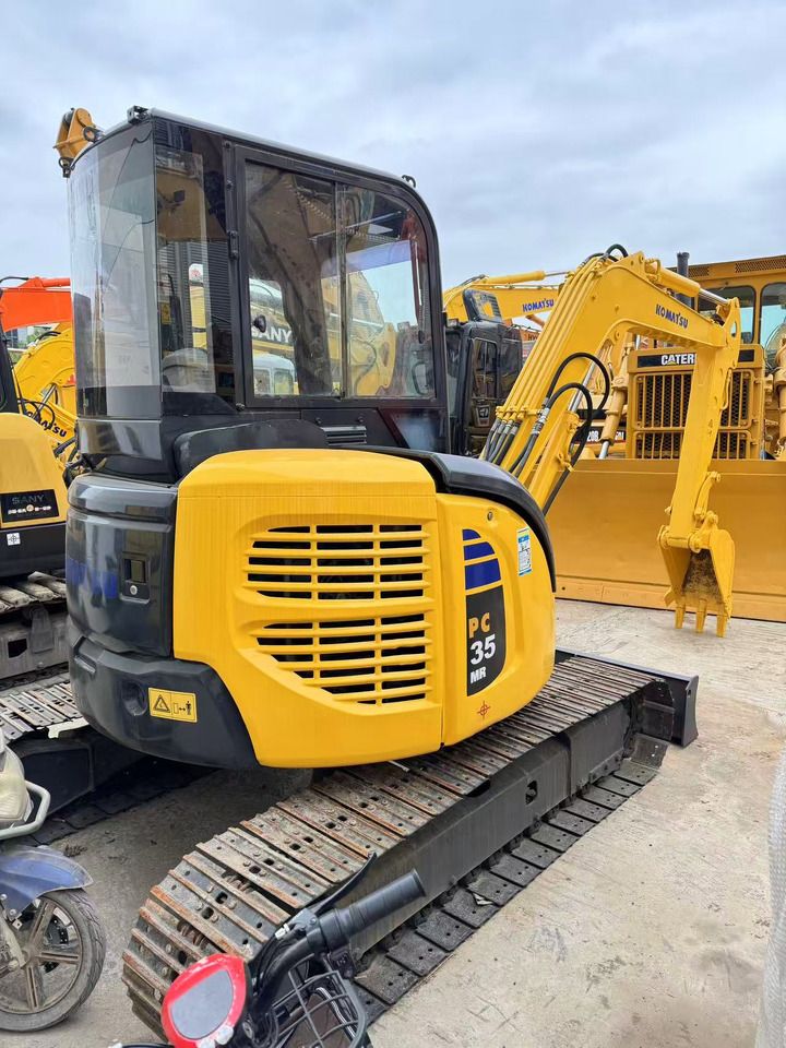 2020 Komatsu PC35MR mini excavator, rear three-quarter view
